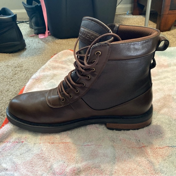 Mens guess leather boots size 12 - Picture 4 of 8